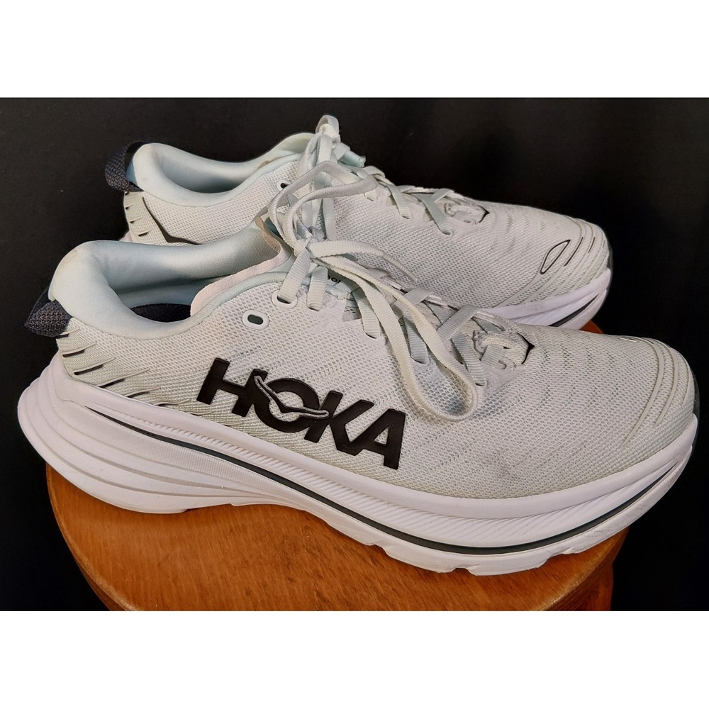 HOKA Bondi X Women's 8.5 Blue Glass Carbon Plate Running 1113513-BGBS Unworn
